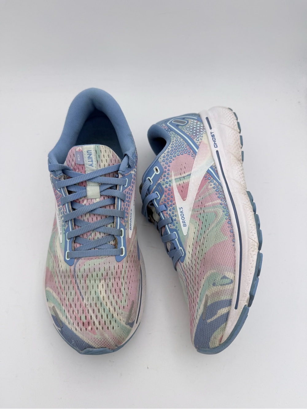 Brooks - Women’s Ghost 14 Road Running lace up sneakers blue & pink shoes SZ 9